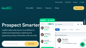 Leadiq software homepage