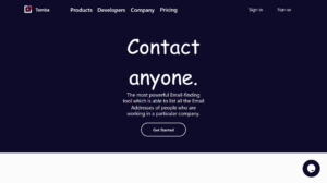 Tomba - email verification software homepage